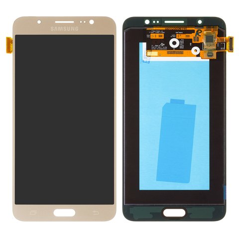 Дисплей для Samsung J710 Galaxy J7 2016 , золотистий, без рамки, Оригінал переклеєне скло 