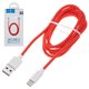 USB кабель Hoco X11, USB тип-C, USB тип-A, 120 см, 5 А, червоний, білий