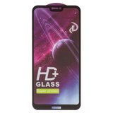 Защитное стекло All Spares для Huawei P20 Lite, совместимо с чехлом, Full Glue, черный