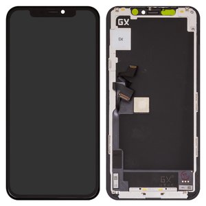 Дисплей для iPhone 11 Pro, черный, с рамкой, High Copy, OLED , GX OEM hard