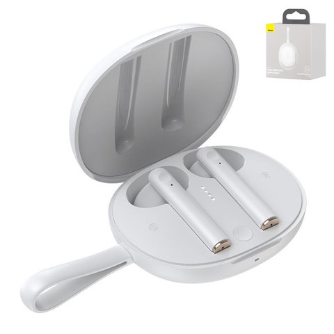 Гарнітура Baseus W05, бездротова, біла, із зарядним кейсом, з USB кабелем тип C, #NGW05 02