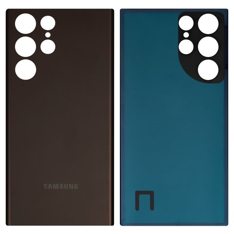 Задняя панель корпуса для Samsung S908 Galaxy S22 Ultra 5G, бордовая, burgundy