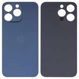 Задня панель корпуса для iPhone 15 Pro Max, синя, не потрібно знімати скло камери, High Copy, big hole