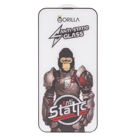 Защитное стекло Gorilla для Apple iPhone 13 Pro Max, iPhone 14 Plus, совместимо с чехлом, Full Glue, Anti Static, черный