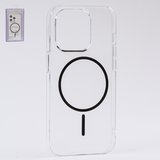 Чохол Fully-PC MagSafe для iPhone 14 Pro, чорний, прозорий, магнітний, пластик