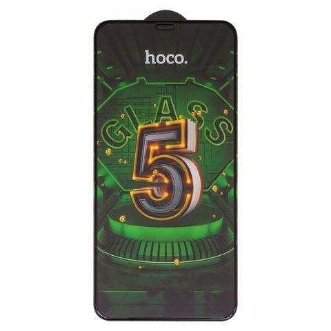 Захисне скло Hoco G12 для Apple iPhone 11 Pro Max, iPhone XS Max, 5D Full Glue, без упаковки , чорний