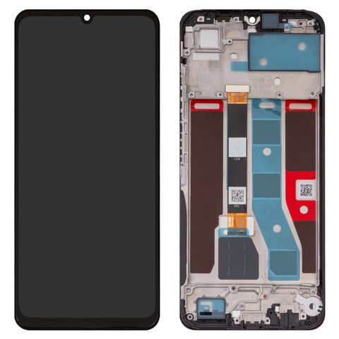 Дисплей для Realme C51, черный, с рамкой, Original PRC 