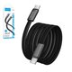 USB кабель Hoco X125, 2xUSB тип-C, 100 см, 60 Вт, черный, плоский, в нейлоновой оплетке, #6942007671682