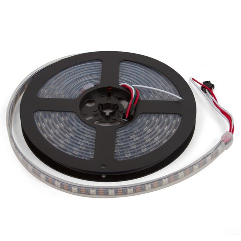 Tira de luces LED  SMD5050, WS2812B con controles, IP67,  5 V, 60 diodos LED m, 5 m 