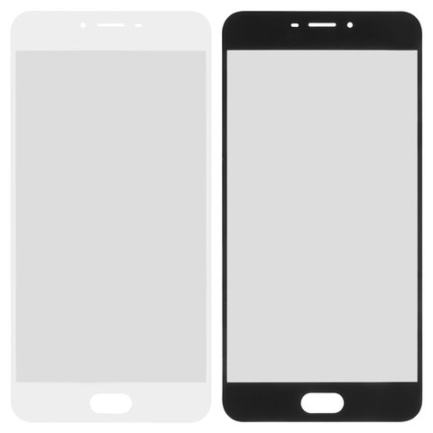 Housing Glass compatible with Meizu M3x, white 