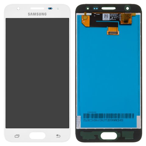 LCD compatible with Samsung G570F DS Galaxy J5 Prime, white, without frame, original change glass 