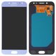 LCD compatible with Samsung J530 Galaxy J5 (2017), (blue, without frame, High Copy, with wide edge, (OLED))