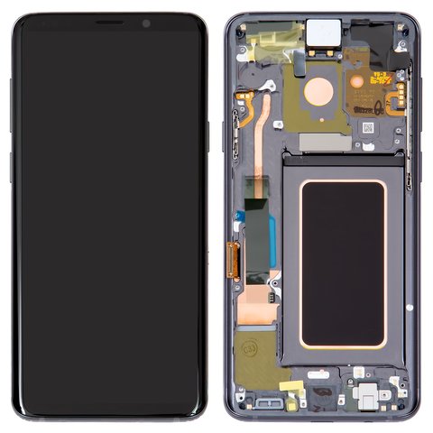 Pantalla LCD puede usarse con Samsung G965 Galaxy S9 Plus, plateado, con marco, Original PRC , ice Blue, original glass