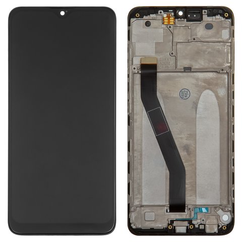 LCD compatible with Xiaomi Redmi 8, Redmi 8A, black, without logo, with frame, High Copy, M1908C3IC, MZB8255IN, M1908C3IG, M1908C3IH, MZB8458IN, M1908C3KG, M1908C3KH 