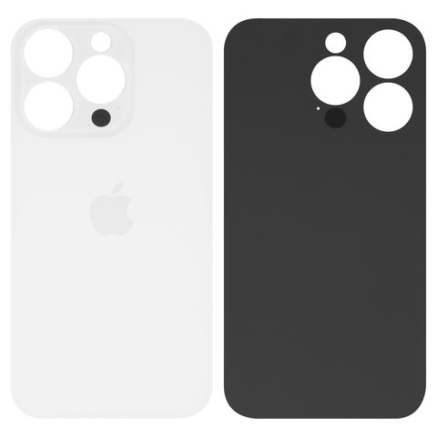 Housing Back Cover compatible with iPhone 14 Pro, white, no need to remove the camera glass, big hole 