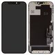 Pantalla LCD puede usarse con iPhone 12, iPhone 12 Pro, negro, con marco, HC, sin microchip, (OLED), GX OEM hard
