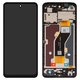 LCD compatible with ZTE Blade A75 4G, (black, with frame, Original (PRC), 065WR01-(7300301068)-SST)