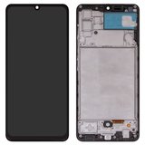 Pantalla LCD puede usarse con Samsung A325 Galaxy A32, negro, con marco, Copy, (TFT)