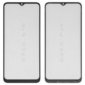 Housing Glass G+OCA PRO compatible with Realme C30s, with OCA film, black 