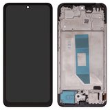 LCD compatible with Xiaomi Redmi Note 14 4G, (black, with frame, Copy, (TFT), 161.5mm, 24117RN76E, EU version)