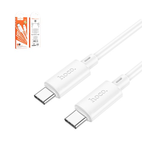 USB кабель Hoco X88, 2xUSB тип C, 100 см, 60 Вт, білий, #6931474783370