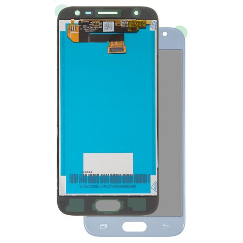 LCD compatible with Samsung J330 Galaxy J3 2017 , blue, without frame, original change glass 