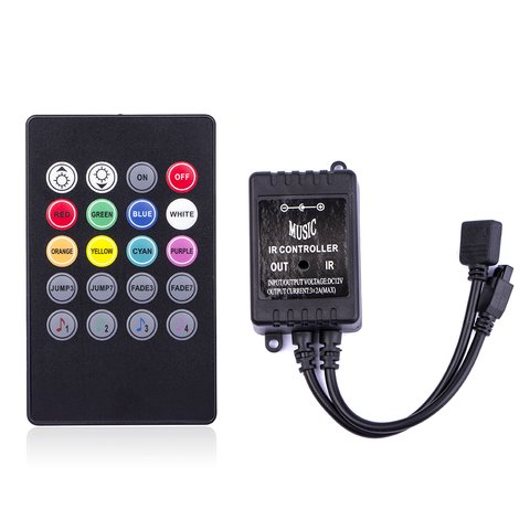 LED Sound Controller with IR Remote Control HTL 032 RGB, 5050, 3528, 72 W 