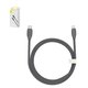 USB кабель Baseus Jelly Liquid Silica Gel, USB тип-C, Lightning, 120 см, 20 Вт, черный, #CAGD020001