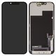 LCD compatible with iPhone 13, (black, with frame, HC, without IC, (OLED))