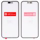 Housing Glass G+OCA PRO compatible with iPhone 15 Pro Max, (with OCA film, black)