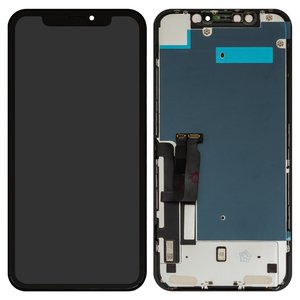 Дисплей для iPhone XR, черный, с рамкой, Original PRC , NEW, LG version