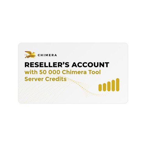Reseller's Account with 50000 ChimeraTool Server Credits
