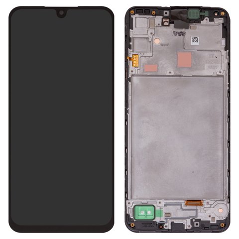 LCD compatible with Samsung A165 Galaxy A16, black, with frame, Original PRC