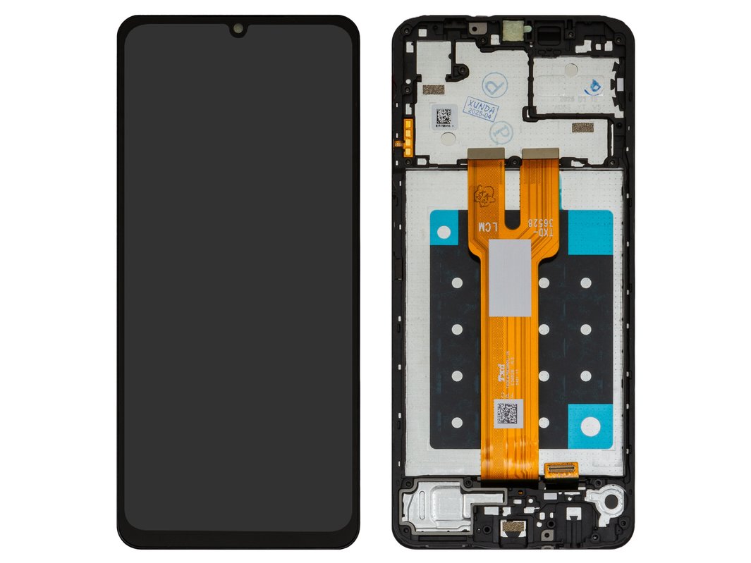 LCD compatible with Samsung A066 Galaxy A06 5G, (black, with frame