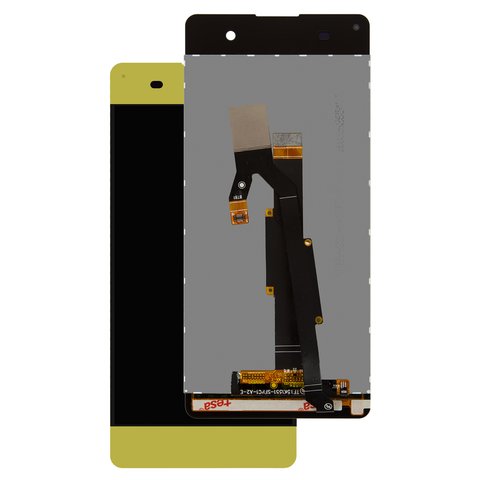 Pantalla LCD puede usarse con Sony F3111 Xperia XA, F3112 Xperia XA Dual, F3113 Xperia XA, F3115 Xperia XA, F3116 Xperia XA Dual, dorado, sin marco, Original PRC , lime gold