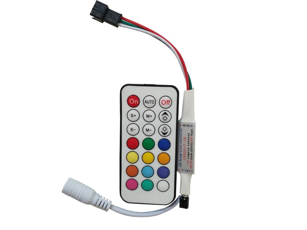 Controlador de luces LED con control remoto por LED2017-RF 1024 px, 5-24 V) - GsmServer