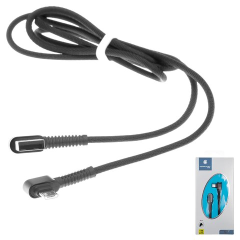 Cable USB Konfulon S73, USB tipo A, micro USB tipo B, 100 cm, 2.1 A, negro