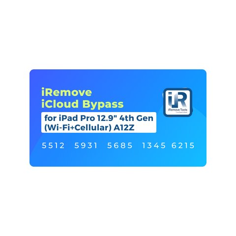 iRemove iCloud Bypass para iPad Pro 12.9" 4th Gen Wi Fi+Cellular  A12Z