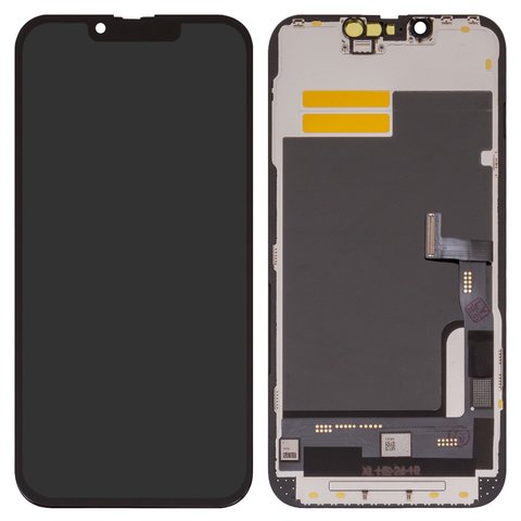 Pantalla LCD puede usarse con iPhone 13 Pro, negro, con marco, HC, OLED , YK OEM hard