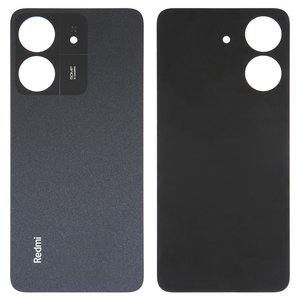 Panel trasero de carcasa puede usarse con Xiaomi Redmi 13C, negra, midnight black
