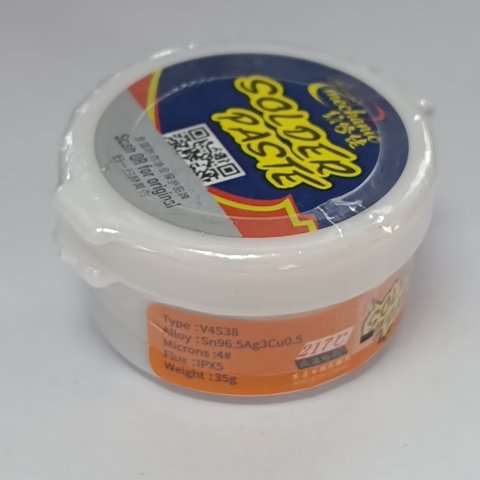 Pasta BGA Mechanic V4S38, Sn 96.5%, sin plomo,  Ag 3%, Cu 0.5%, 217 °C, 35 g