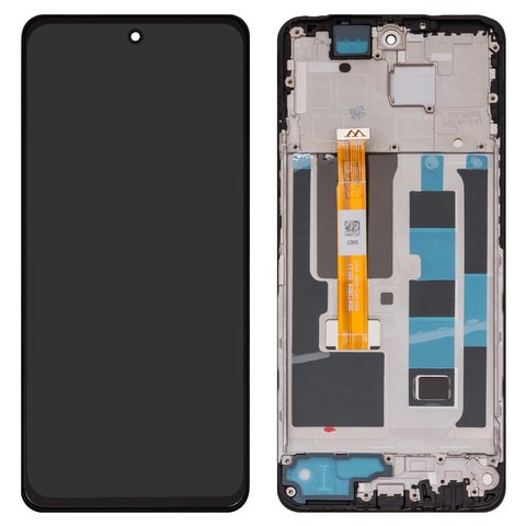 Pantalla LCD puede usarse con Realme 13 5G, negro, con marco, Original PRC , RMX3951, DI0672BI08