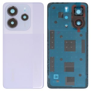 Panel trasero de carcasa puede usarse con Xiaomi Redmi Note 14 5G, morada, con vidrio de cámara, lavender purple
