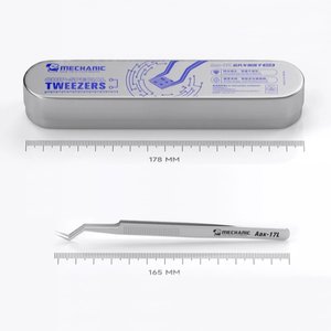 Pinzas para smd Mechanic Aax 17L, encorvado, 140 mm