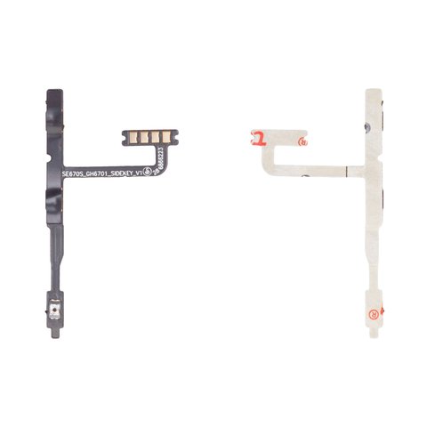 Cable flex puede usarse con ZTE Blade A34, Blade A54, del botón de volumen, del botón de encendido