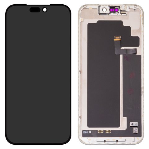 Pantalla LCD puede usarse con iPhone 17 Pro Max, negro, con marco, vidrio reemplazado
