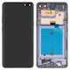 Pantalla LCD puede usarse con Samsung G977 Galaxy S10 5G, G977B Galaxy S10 5G, negro, con marco, original (vidrio reemplazado)