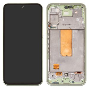 Pantalla LCD puede usarse con Samsung A546 Galaxy A54 5G, verde, con marco, Original PRC 