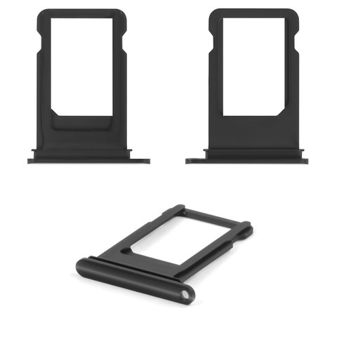 Тримач SIM карти для Apple iPhone 7, чорний, глянцевий, Jet Black