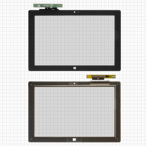 Сенсорний екран для China Tablet PC 10,1"; Prestigio Multipad Visconte 10.1 PMP810FWH , чорний, 254 мм, 12 pin, 168 мм, ємнісний, 10,1", #10A01 FPC 1 10I10 PCBA 1 A0